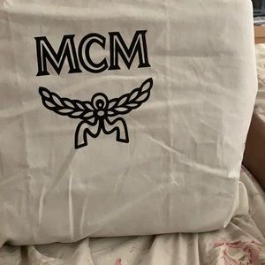 Mcm Toni Tote in all black with organizer